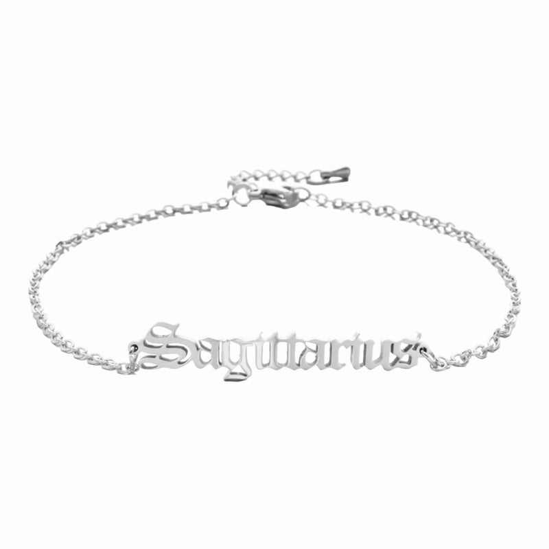 What\'s Your Sign Anklet (Old English) | Fußkettchen