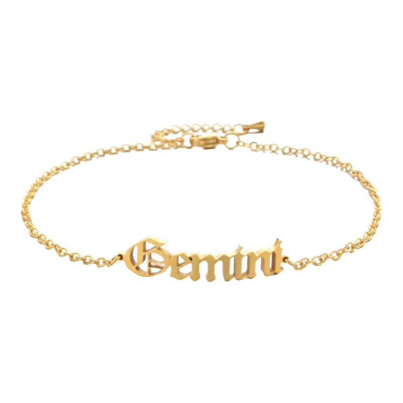 What's Your Sign Anklet (Old English)